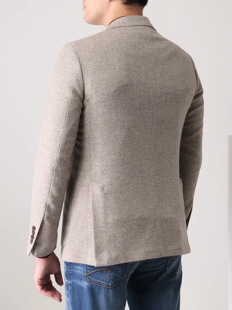 Пиджак из шерсти и кашемира LUIGI BORRELLI G21-125/SALINA/2 Бежевый  Фото 3