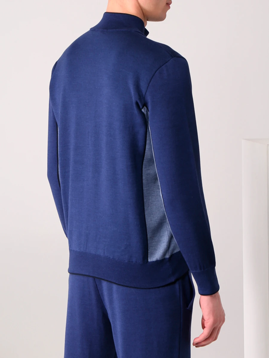 Костюм из шерсти и хлопка BERTOLO LUXURY MENSWEAR 902085/001964 5210 б/902086/001964 5210 б Синий  Фото 3