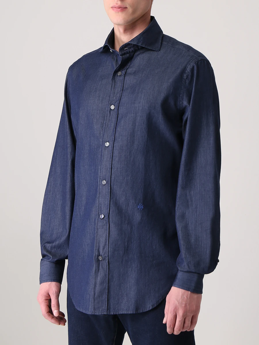 Рубашка Regular Fit хлопковая JACOB COHEN UC001 01 T174A 006D Синий  Фото 4