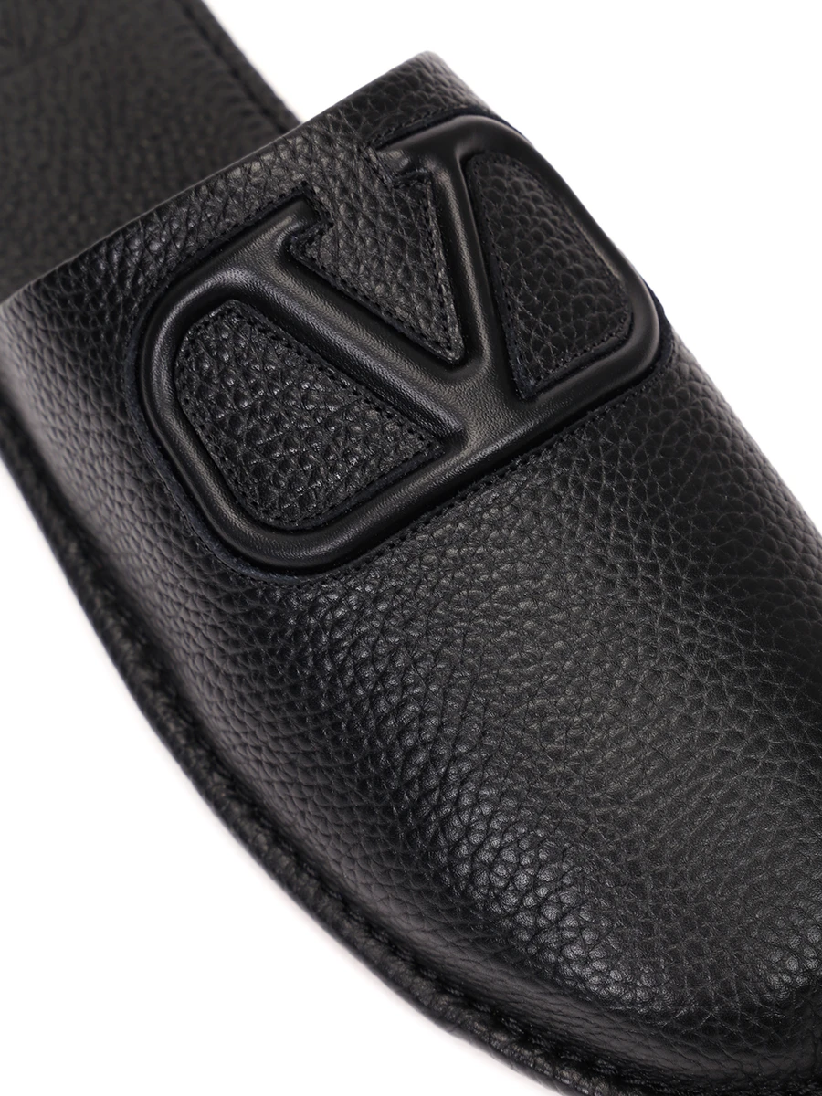 Тапочки кожаные VALENTINO GARAVANI WW0S0DH5RIQ 0NO, размер 39, цвет черный - фото 5