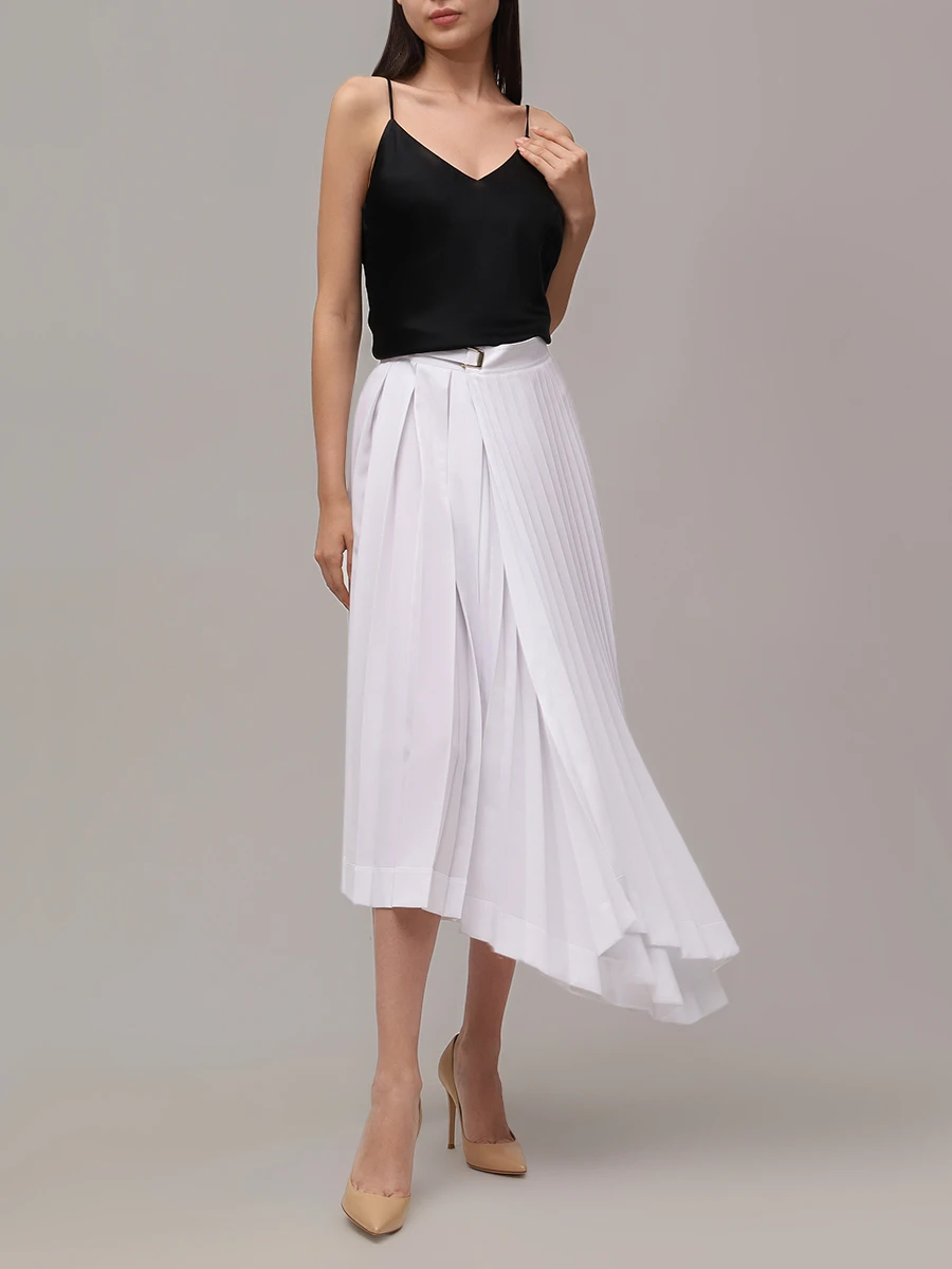 Юбка плиссированная CELINE 22t08074b Белый  Фото 2