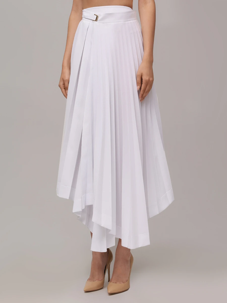 Юбка плиссированная CELINE 22t08074b Белый  Фото 4