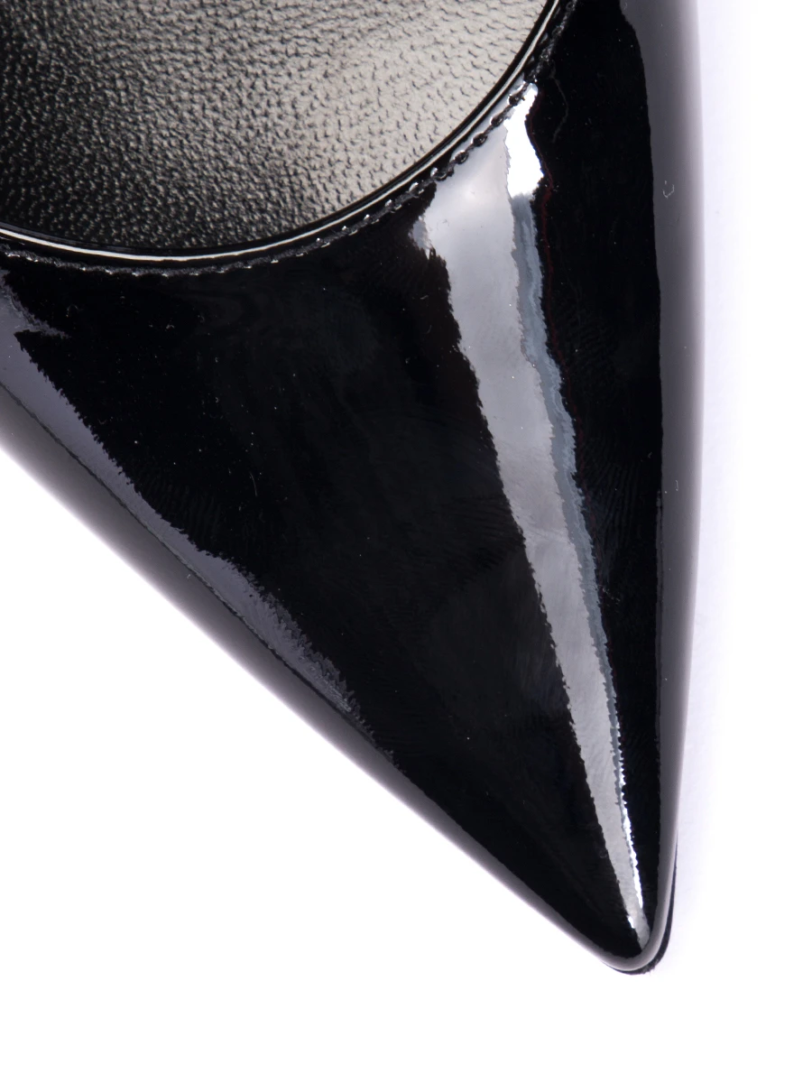 Кожаные туфли с мехом Jamie SAINT LAURENT 538079 0NPD0 1000 Черный  Фото 5
