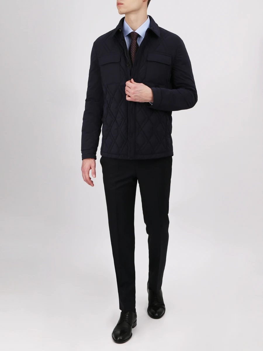 Стеганая куртка ZEGNA URT31 R107B 531R Синий  Фото 2