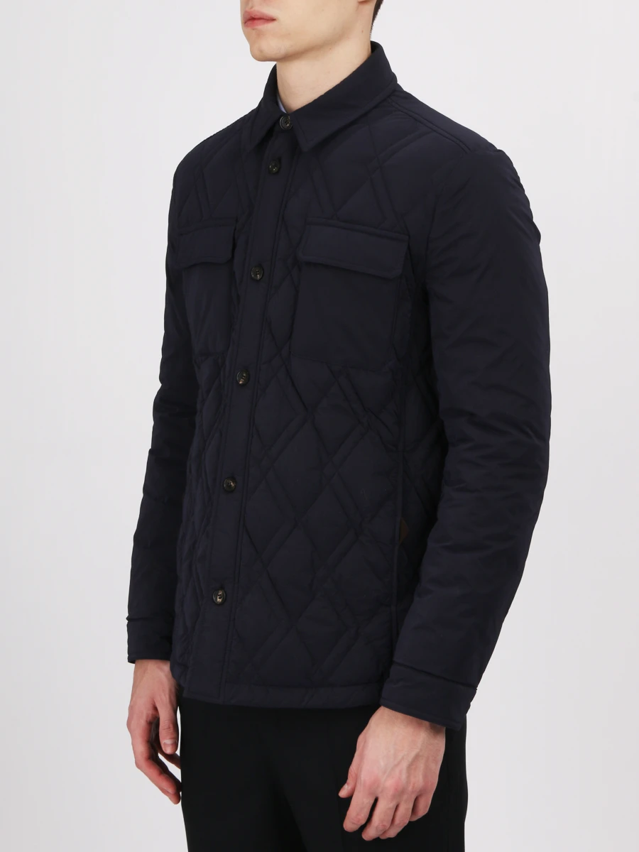 Стеганая куртка ZEGNA URT31 R107B 531R Синий  Фото 3