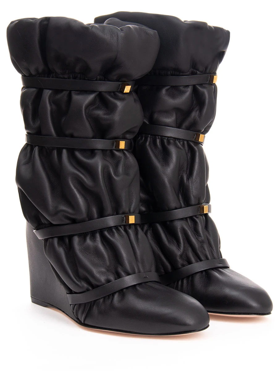 Кожаные полусапоги STUART WEITZMAN YL82910 Черный  Фото 2