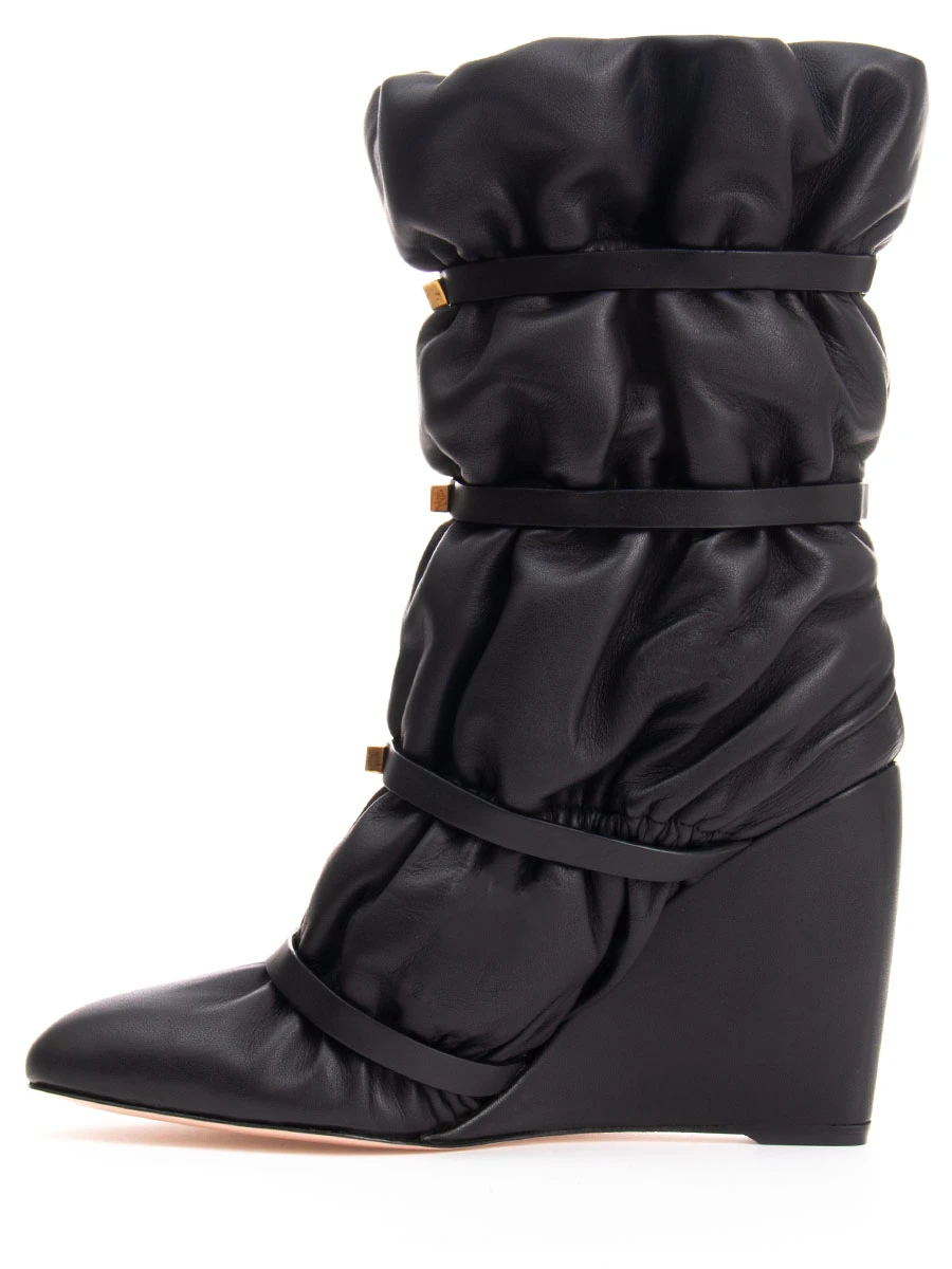 Кожаные полусапоги STUART WEITZMAN YL82910 Черный  Фото 3