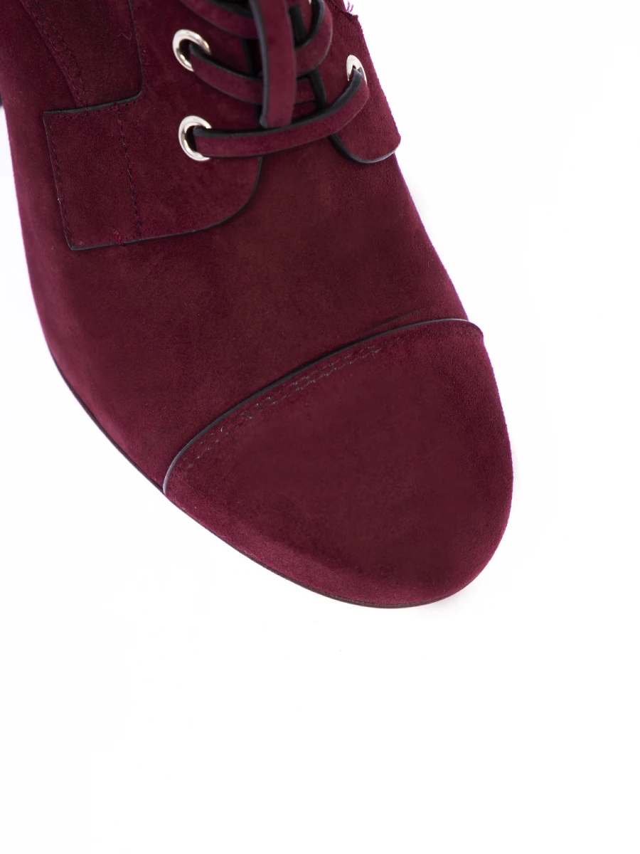 Замшевые сапоги на шнуровке STUART WEITZMAN YL82933 Бордовый  Фото 5