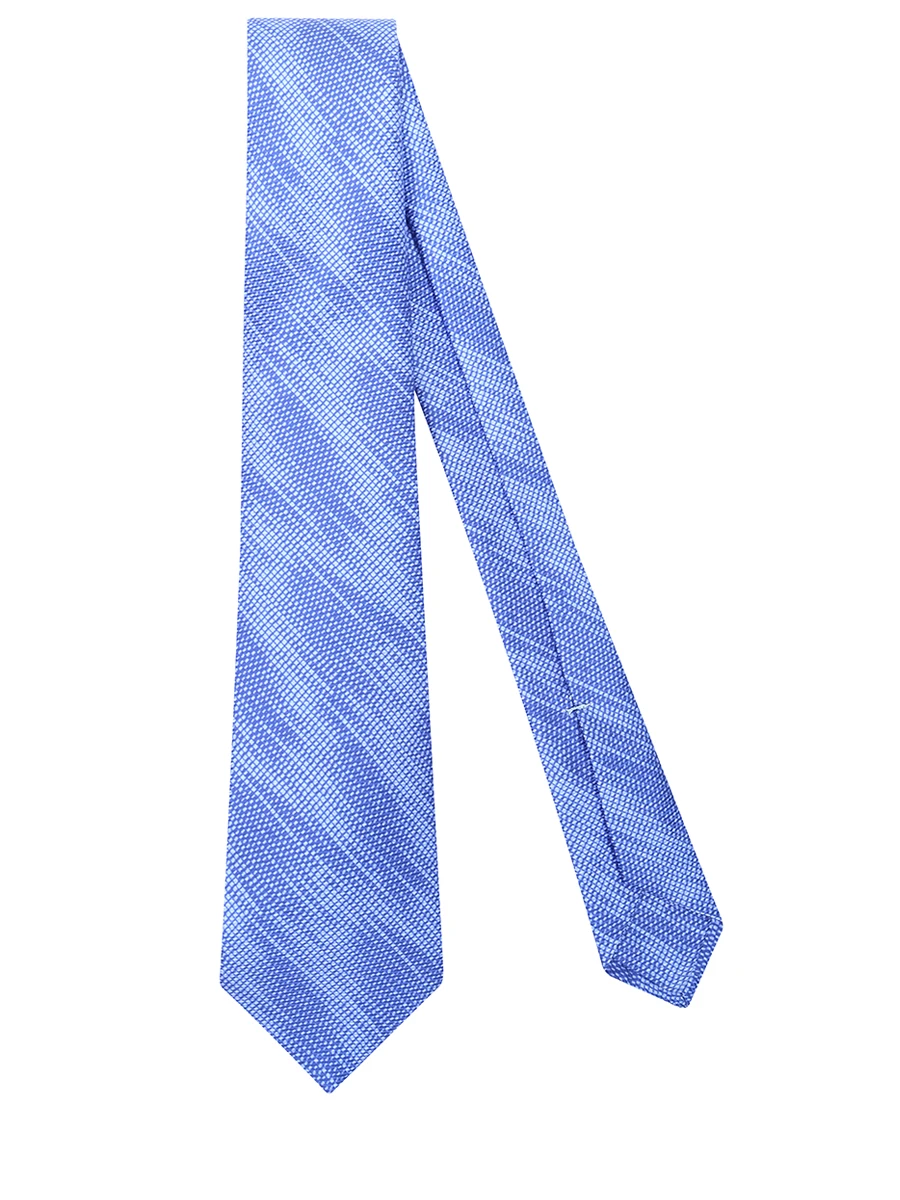 Галстук с принтом KITON UCRVKRC08G6801000 Голубой  Фото 2