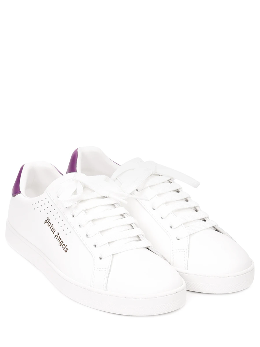 Кеды кожаные PALM ANGELS PMIA056F21LEA0010137 Белый  Фото 2
