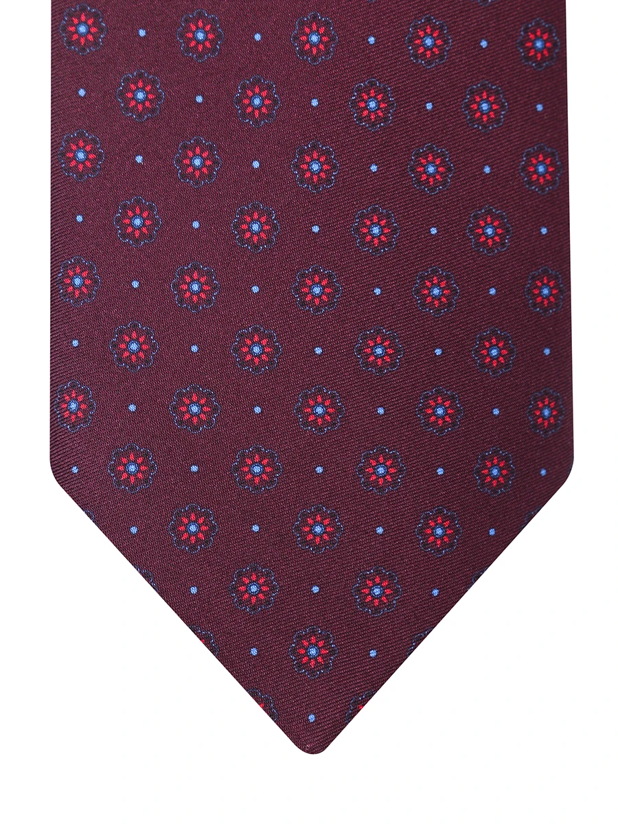 Галстук с принтом KITON UCRVKRC08G9906000 Бордовый  Фото 3