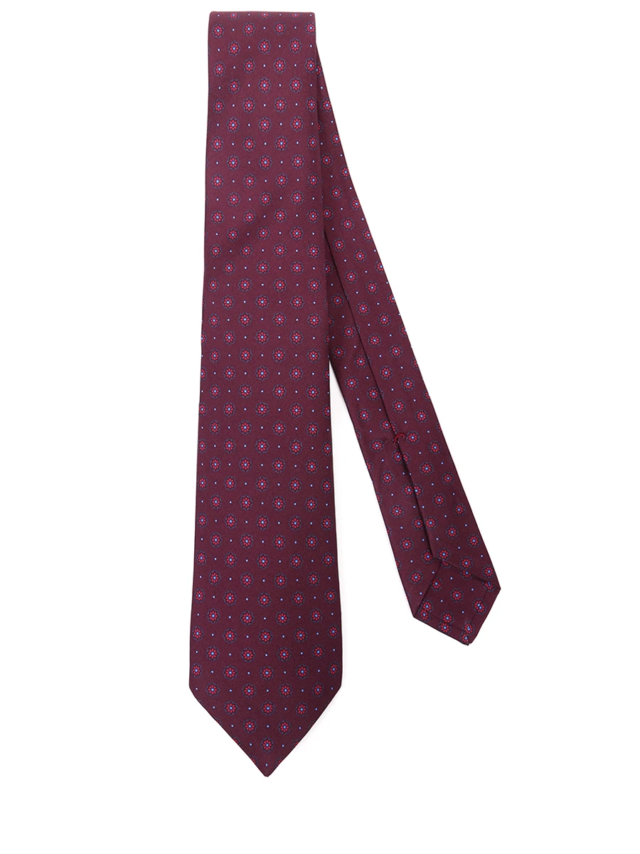 Галстук с принтом KITON UCRVKRC08G9906000 Бордовый  Фото 2