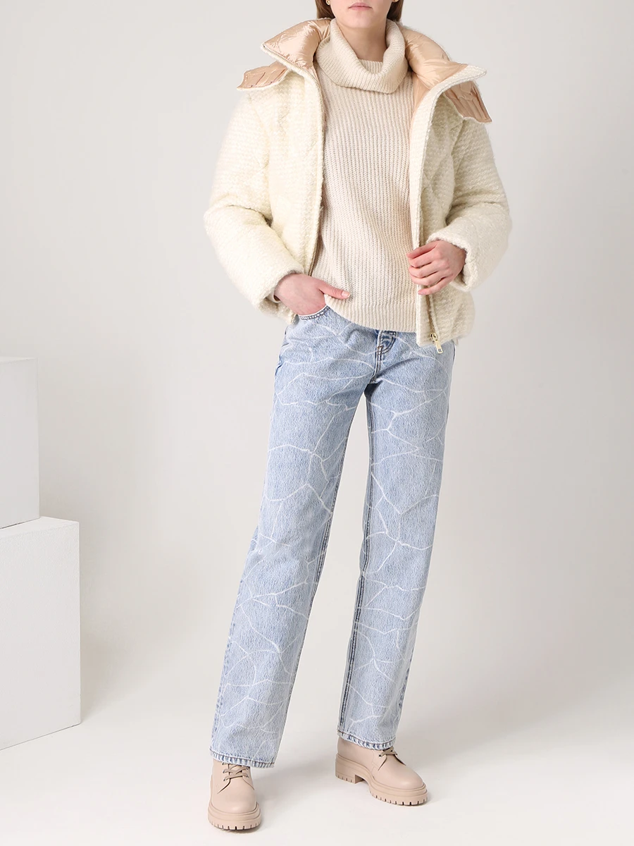 Пуховик стеганый NICOLE BENISTI NLJ77600/cream Кремовый  Фото 2