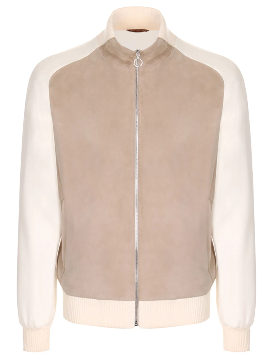 

Бомбер комбинированный, Бежевый, VETDIVCASH000 BLANC