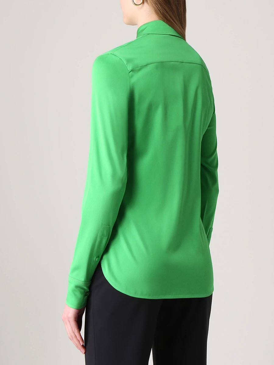 Блуза из вискозы STELLA MCCARTNEY 603775SSA34 3703, размер 42, цвет зеленый - фото 3