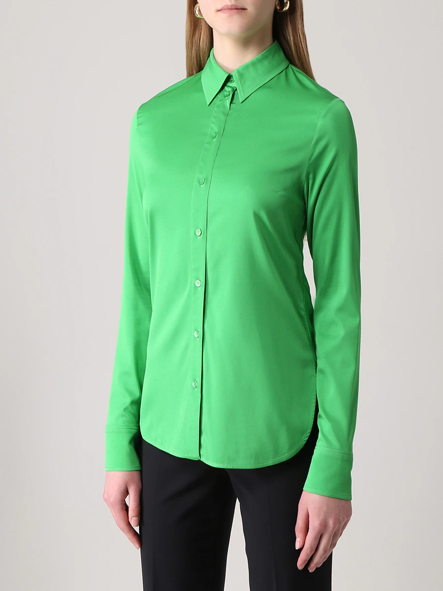 Блуза из вискозы STELLA MCCARTNEY 603775SSA34 3703, размер 42, цвет зеленый - фото 4