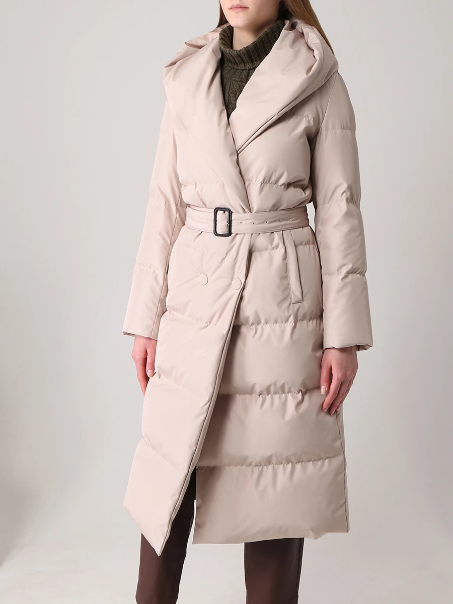 Пуховик двубортный ADRIANO BARONI FR423 GIADA BEIGE Бежевый  Фото 4