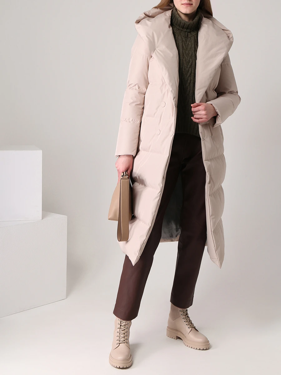 Пуховик двубортный ADRIANO BARONI FR423 GIADA BEIGE Бежевый  Фото 2