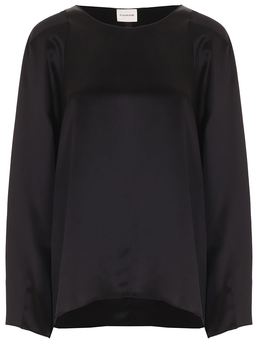 Блуза атласная BY MALENE BIRGER Q70365001 050, размер 48, цвет черный - фото 1