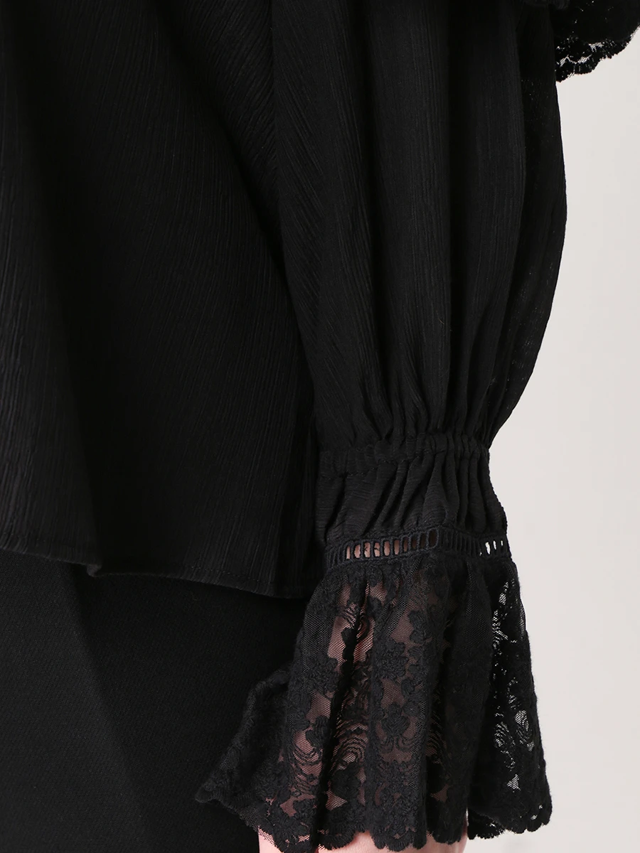 Блуза из вискозы BY MALENE BIRGER Q70401003 050, размер 44, цвет черный - фото 5