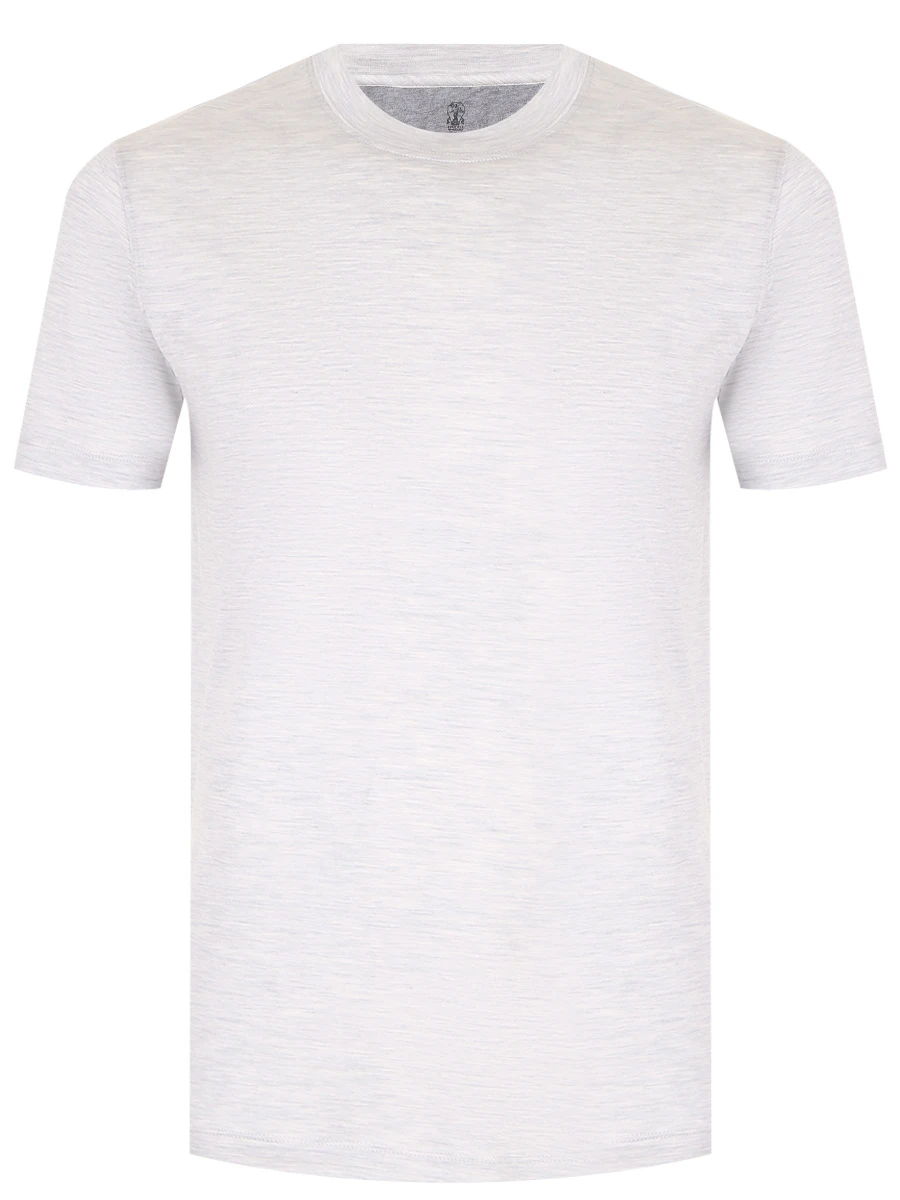 

Футболка из шелка и хлопка, Серый, MTB461308 C570