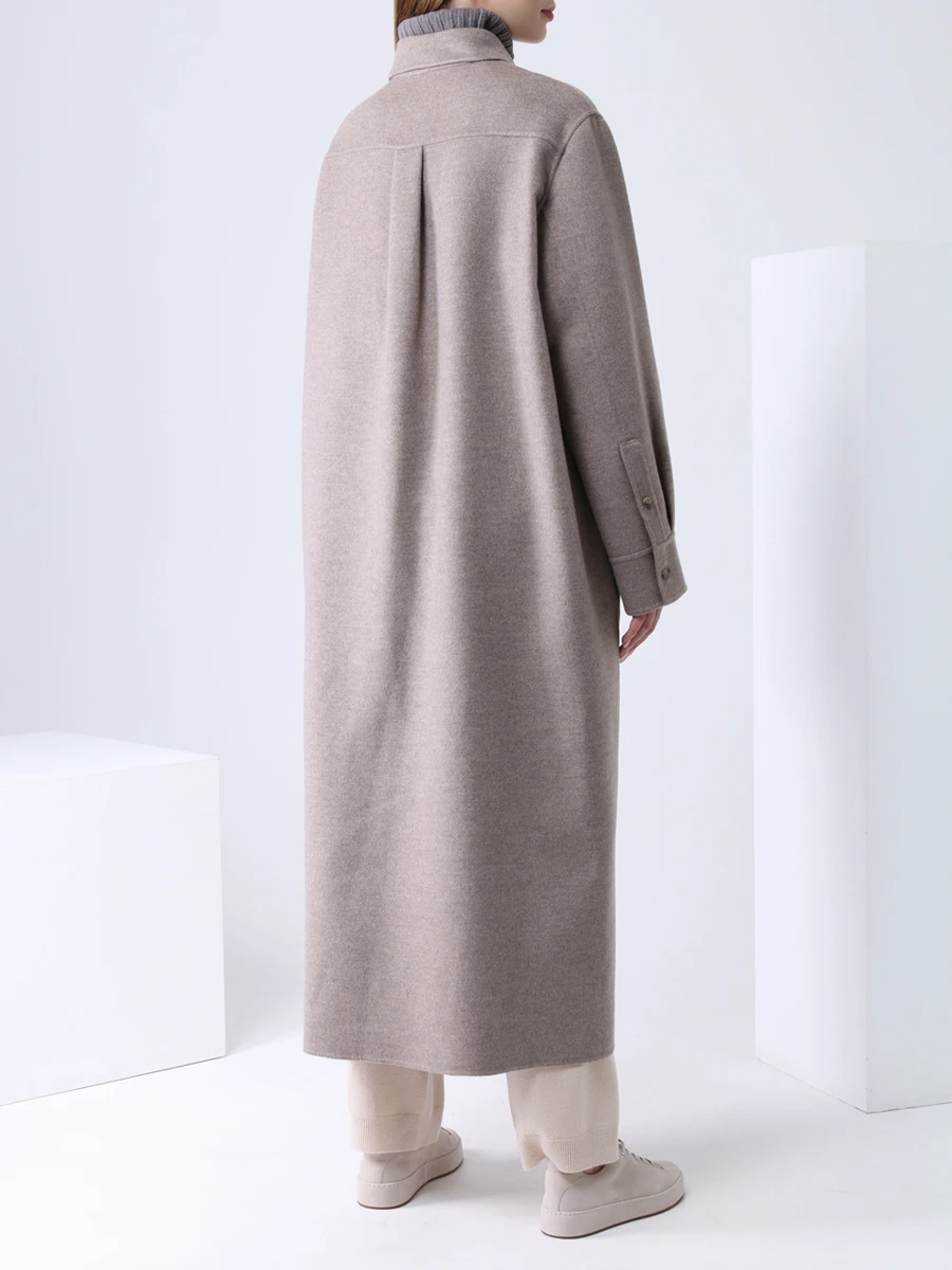 Пальто шерстяное MANZONI 24 21M309-DB1-Б Бежевый  Фото 3