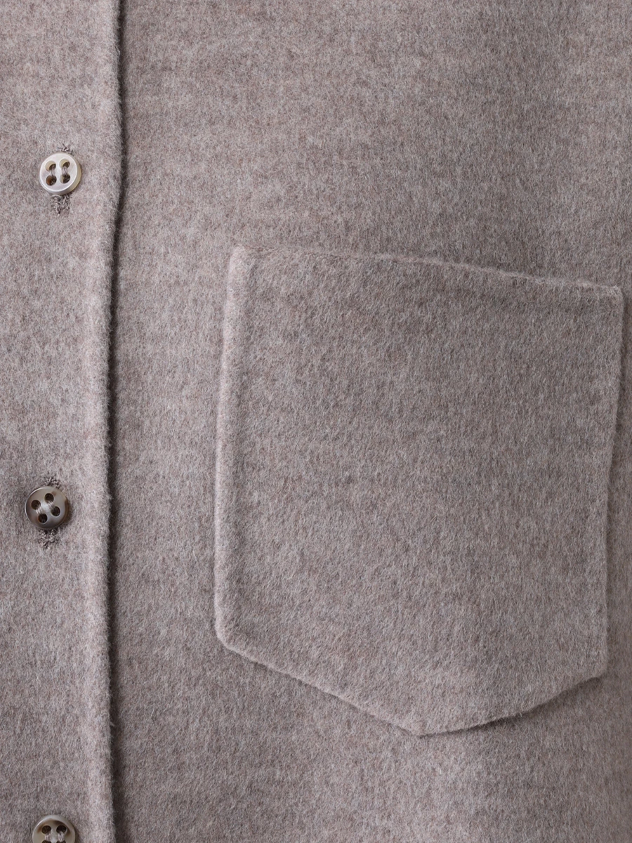 Пальто шерстяное MANZONI 24 21M309-DB1-Б Бежевый  Фото 5