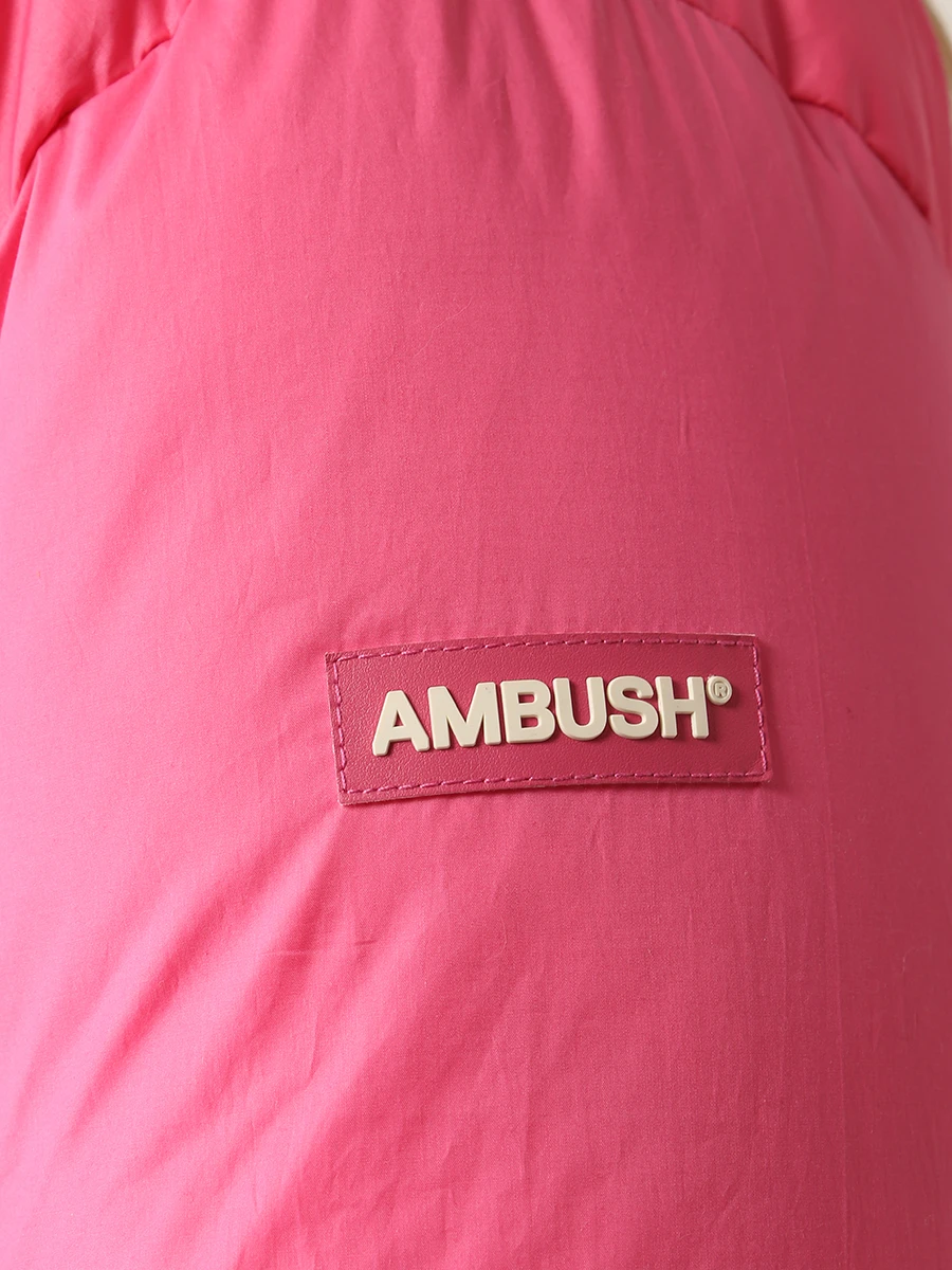 Пуховик удлиненный AMBUSH BWED004F21FAB0013030 Розовый  Фото 5