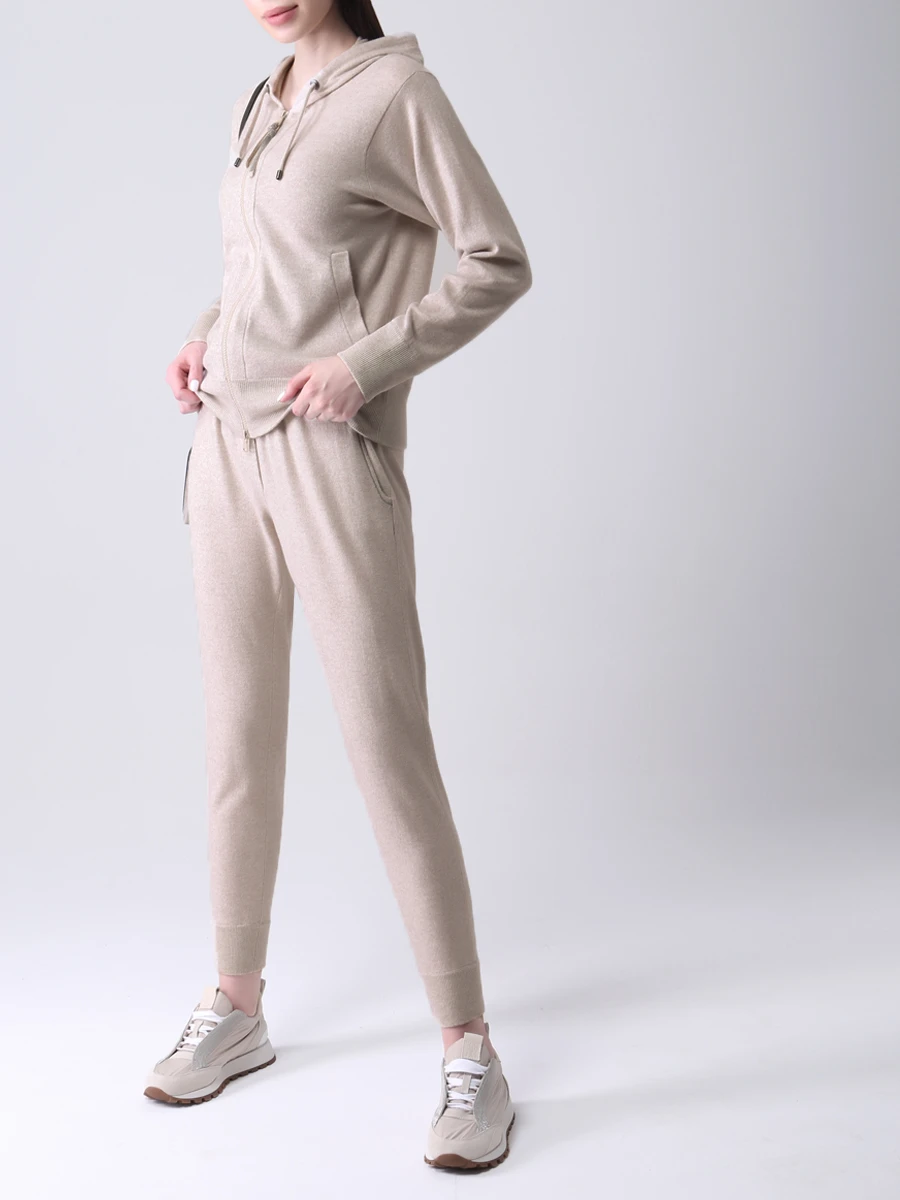 Олимпийка кашемировая BRUNELLO CUCINELLI M12169106 С9276 Бежевый  Фото 2