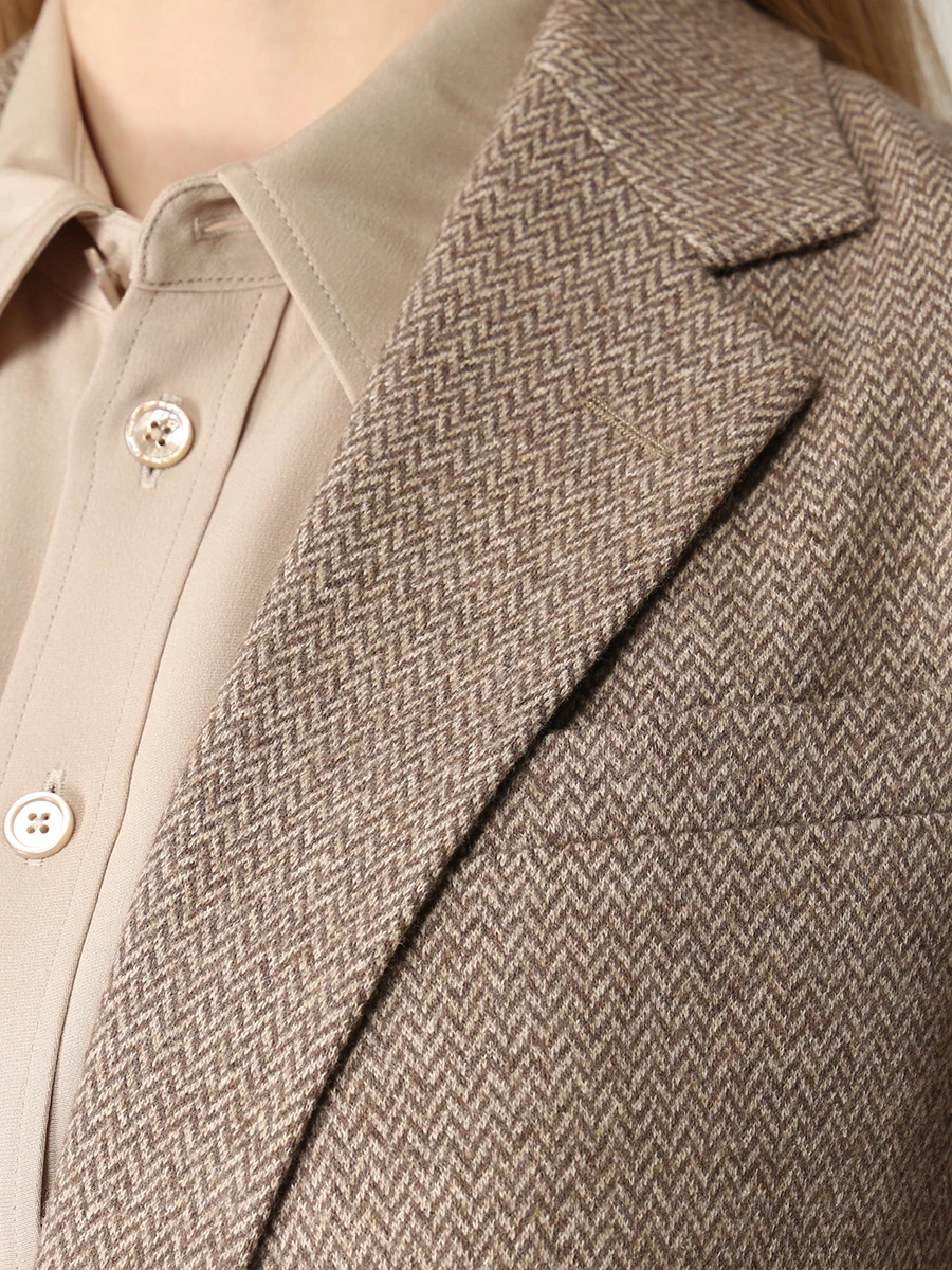 

Пиджак шерстяной, Бежевый, 290858208001