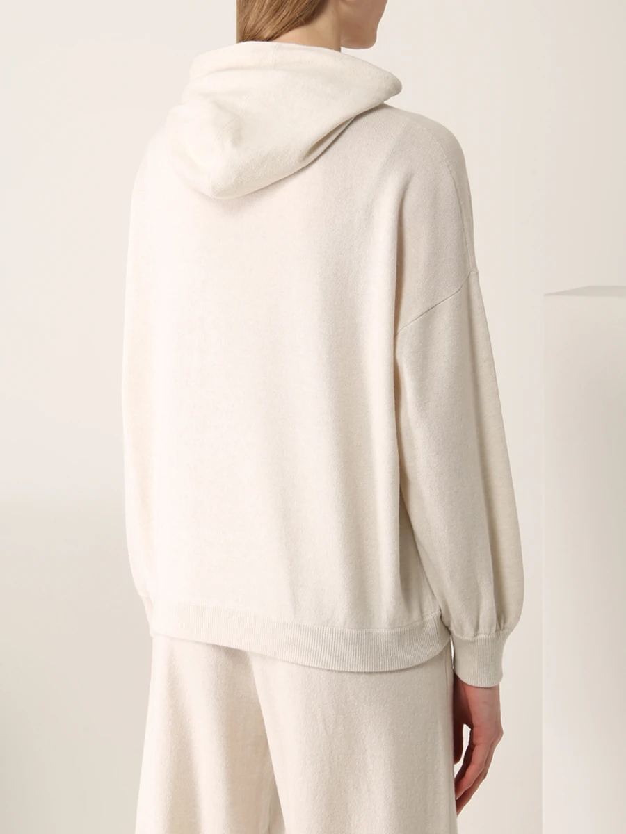 Худи шерстяное BRUNELLO CUCINELLI M16127809 С2430 Бежевый  Фото 3