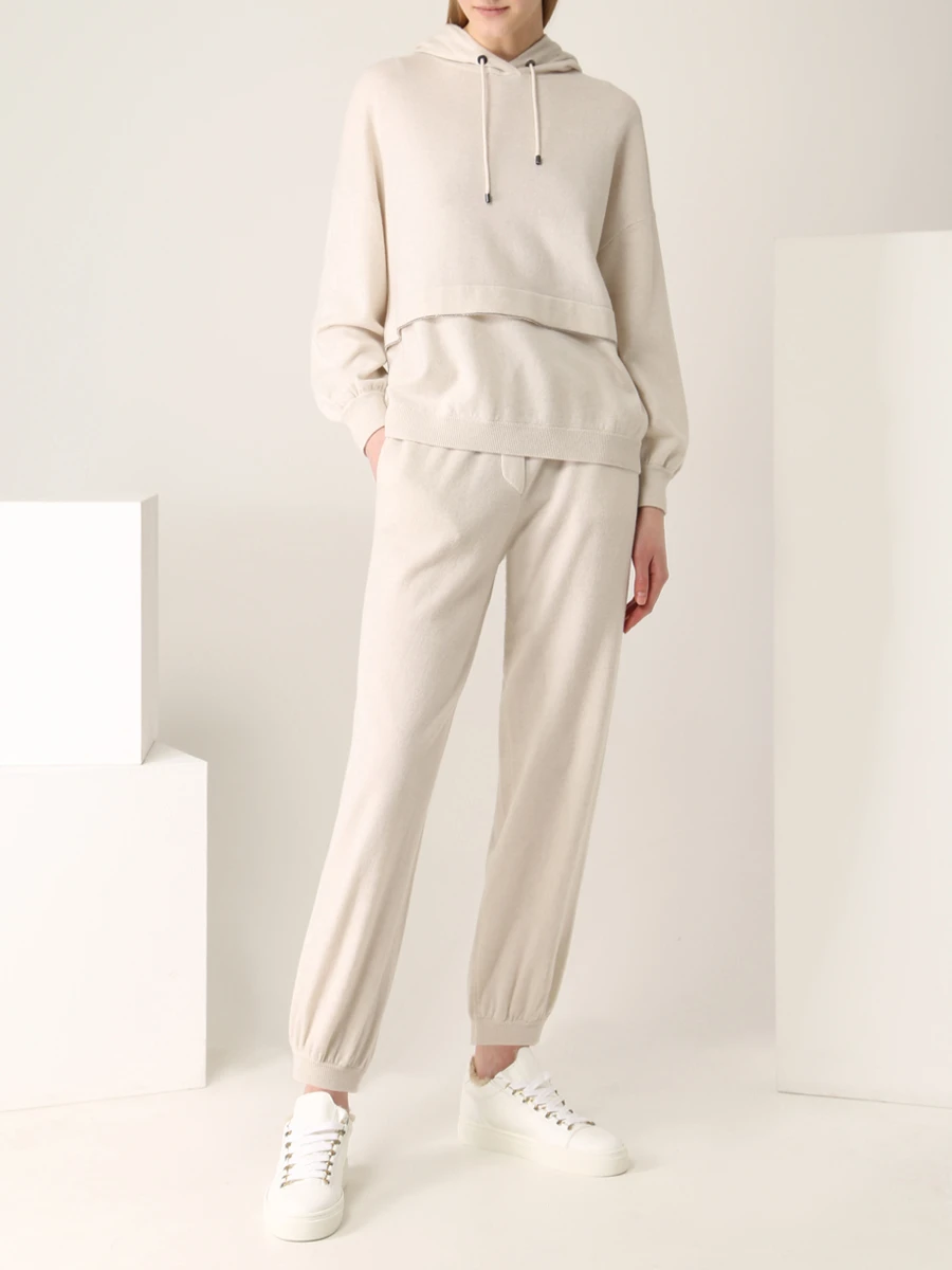 Худи шерстяное BRUNELLO CUCINELLI M16127809 С2430 Бежевый  Фото 2
