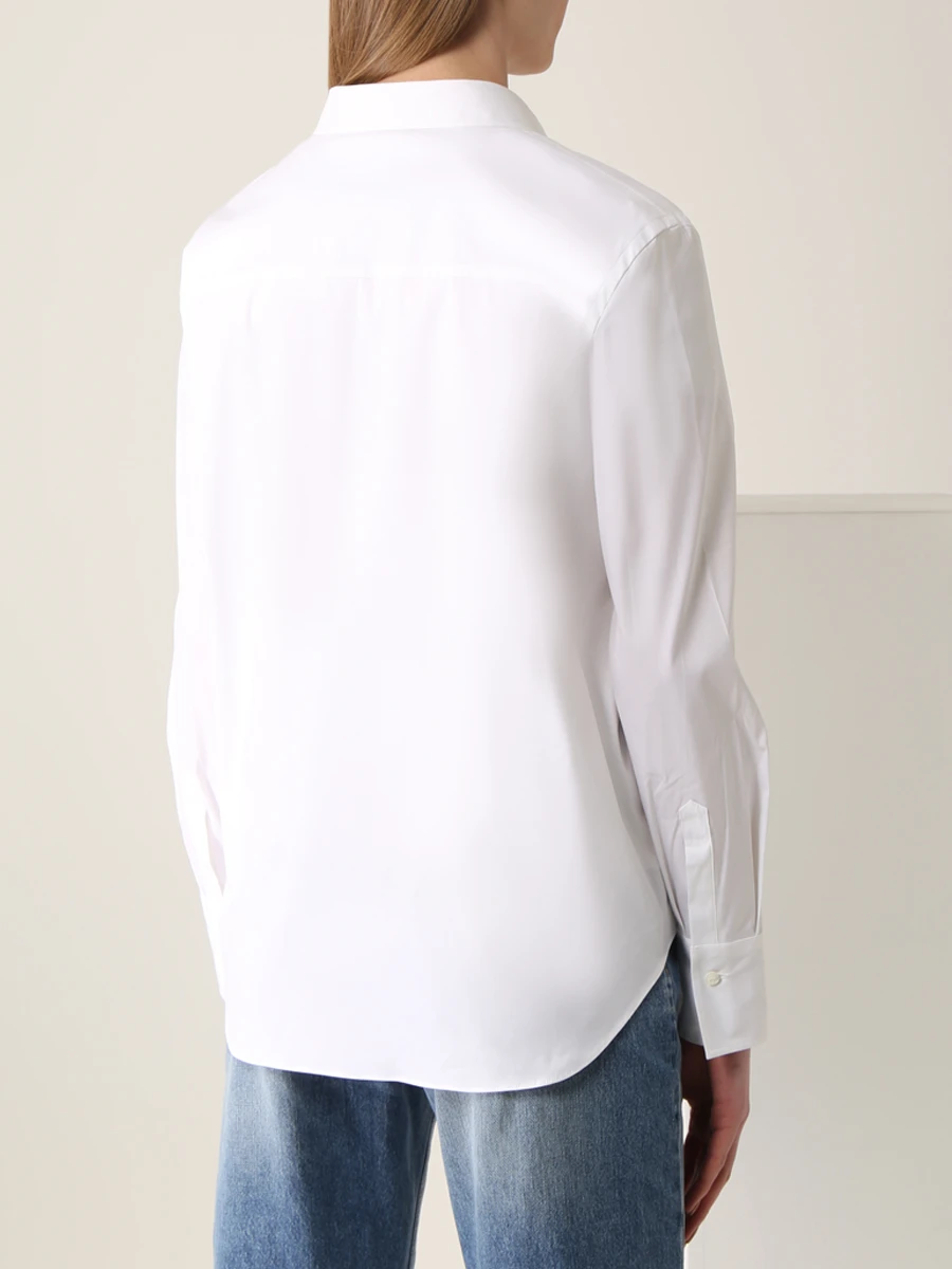 Рубашка хлопковая BRUNELLO CUCINELLI M0091MF106 C159, размер 46, цвет белый - фото 3
