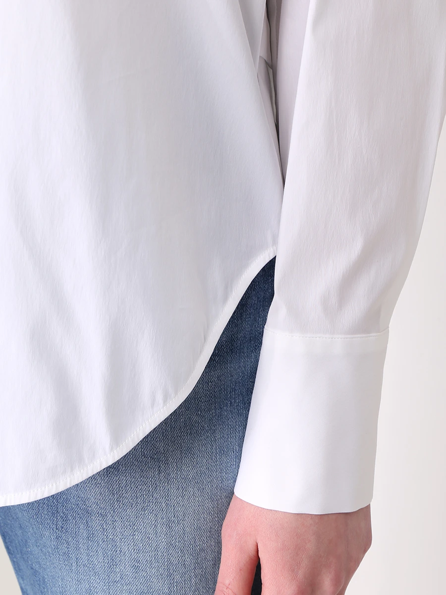 Рубашка хлопковая LORENA ANTONIAZZI P2251CA01E/3404/100, размер 42, цвет белый P2251CA01E/3404/100 - фото 5