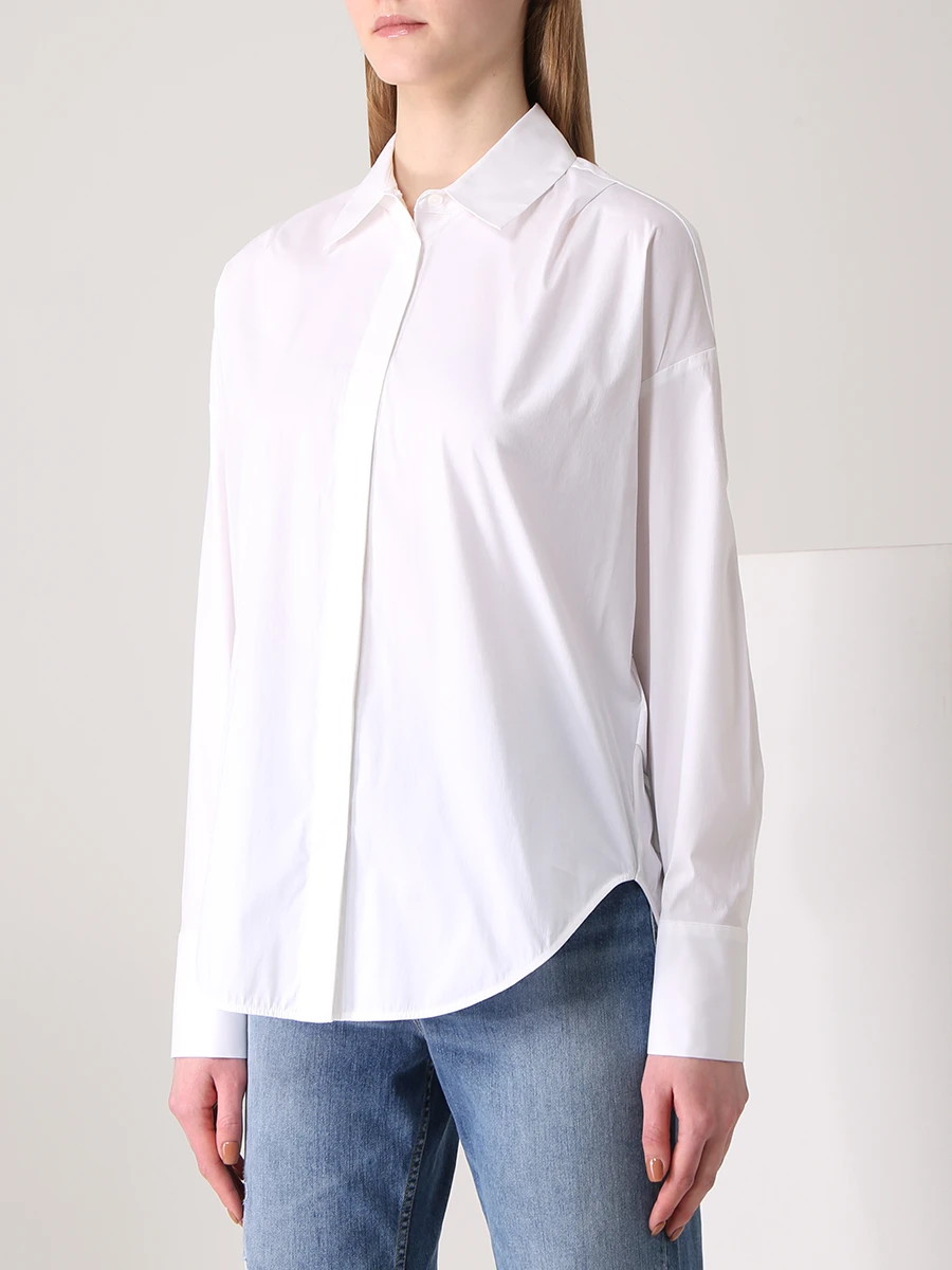 Рубашка хлопковая LORENA ANTONIAZZI P2251CA01E/3404/100, размер 42, цвет белый P2251CA01E/3404/100 - фото 4