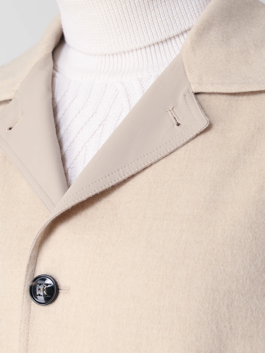 Пальто двустороннее KITON UW1084AV0807A11 Бежевый  Фото 5