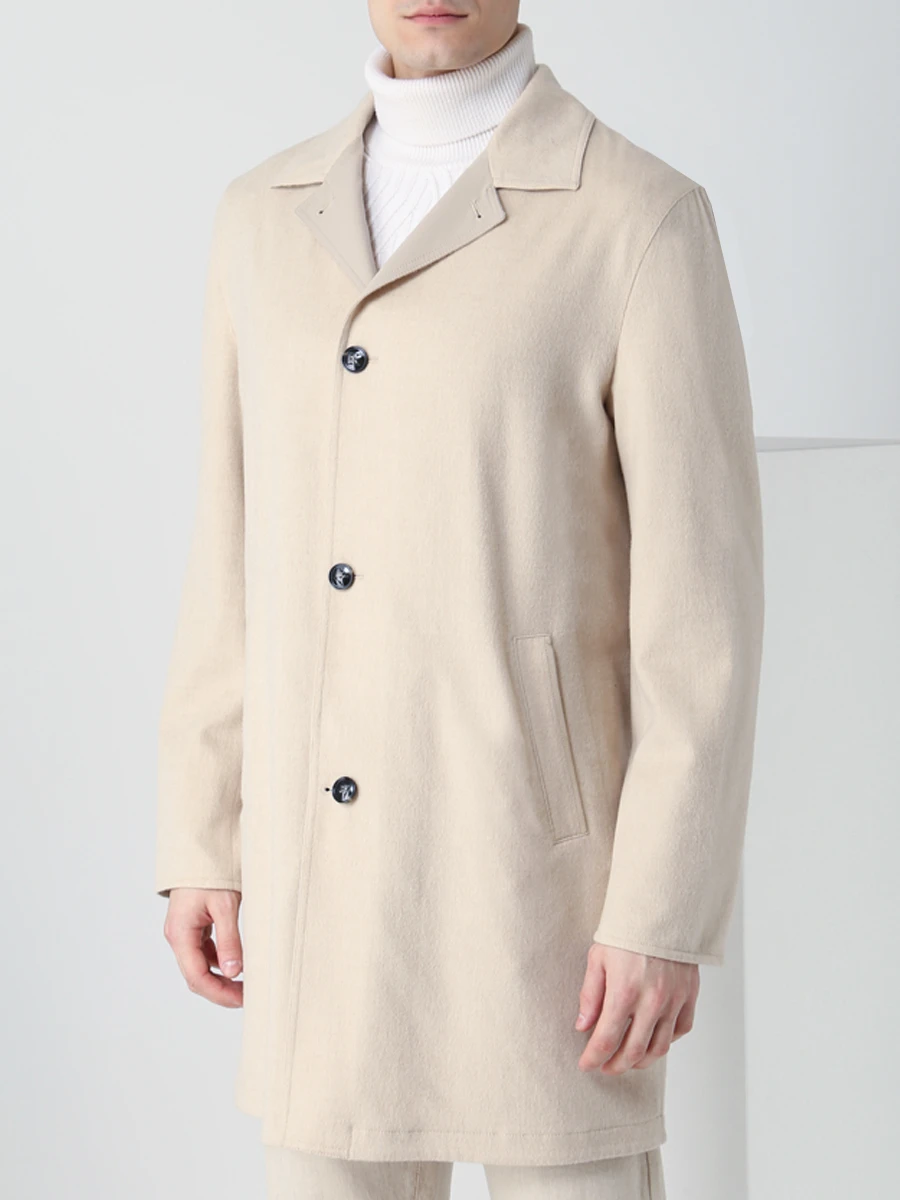 Пальто двустороннее KITON UW1084AV0807A11 Бежевый  Фото 4