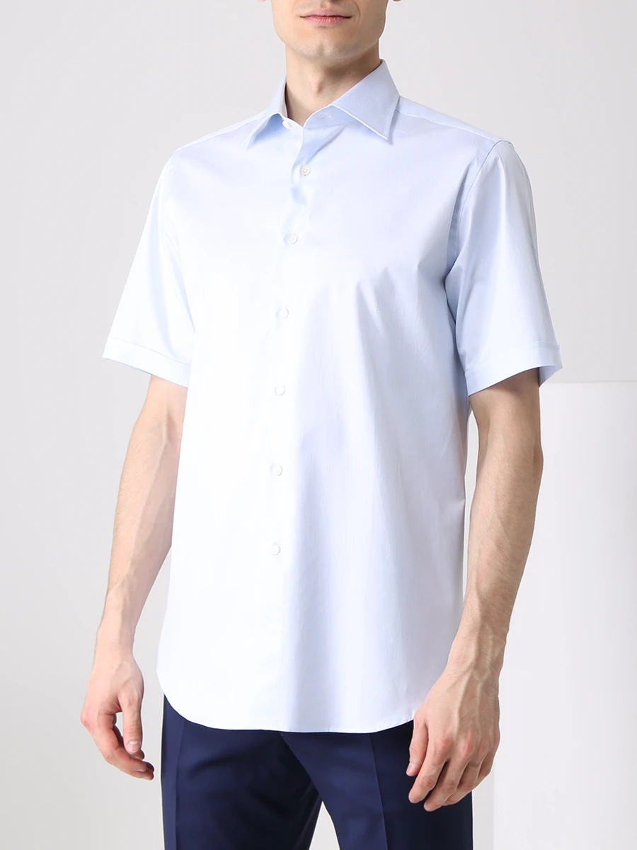 Рубашка Regular Fit хлопковая CANALI GA00110/400/618, размер 48, цвет голубой GA00110/400/618 - фото 4