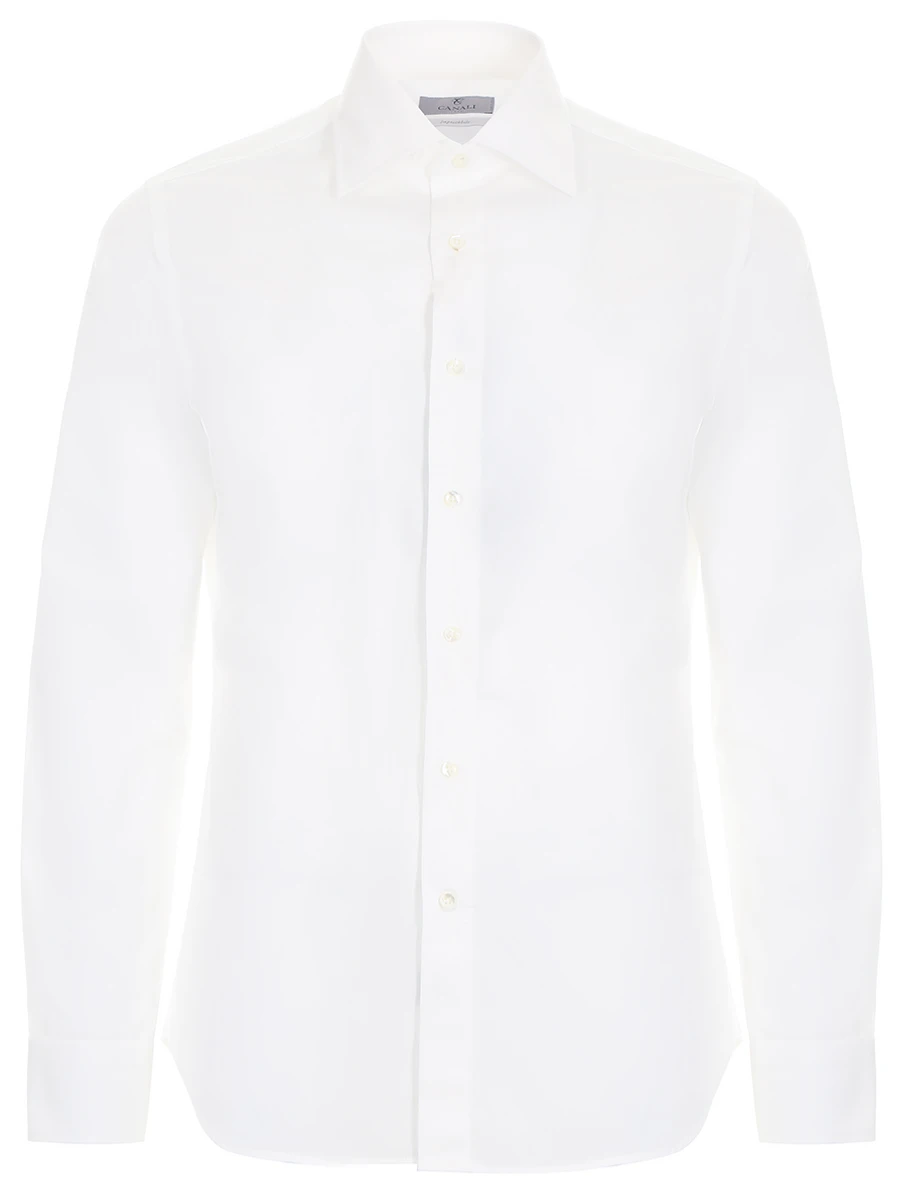Рубашка Slim Fit хлопковая CANALI GR01598/001/NX05, размер 54, цвет белый GR01598/001/NX05 - фото 1