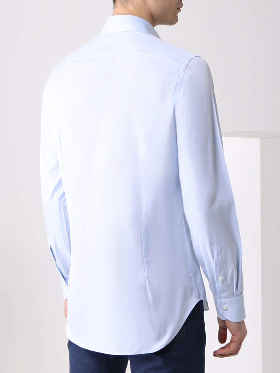 Рубашка Slim Fit хлопковая CANALI GA60135/41/X05, размер 52, цвет голубой GA60135/41/X05 - фото 3