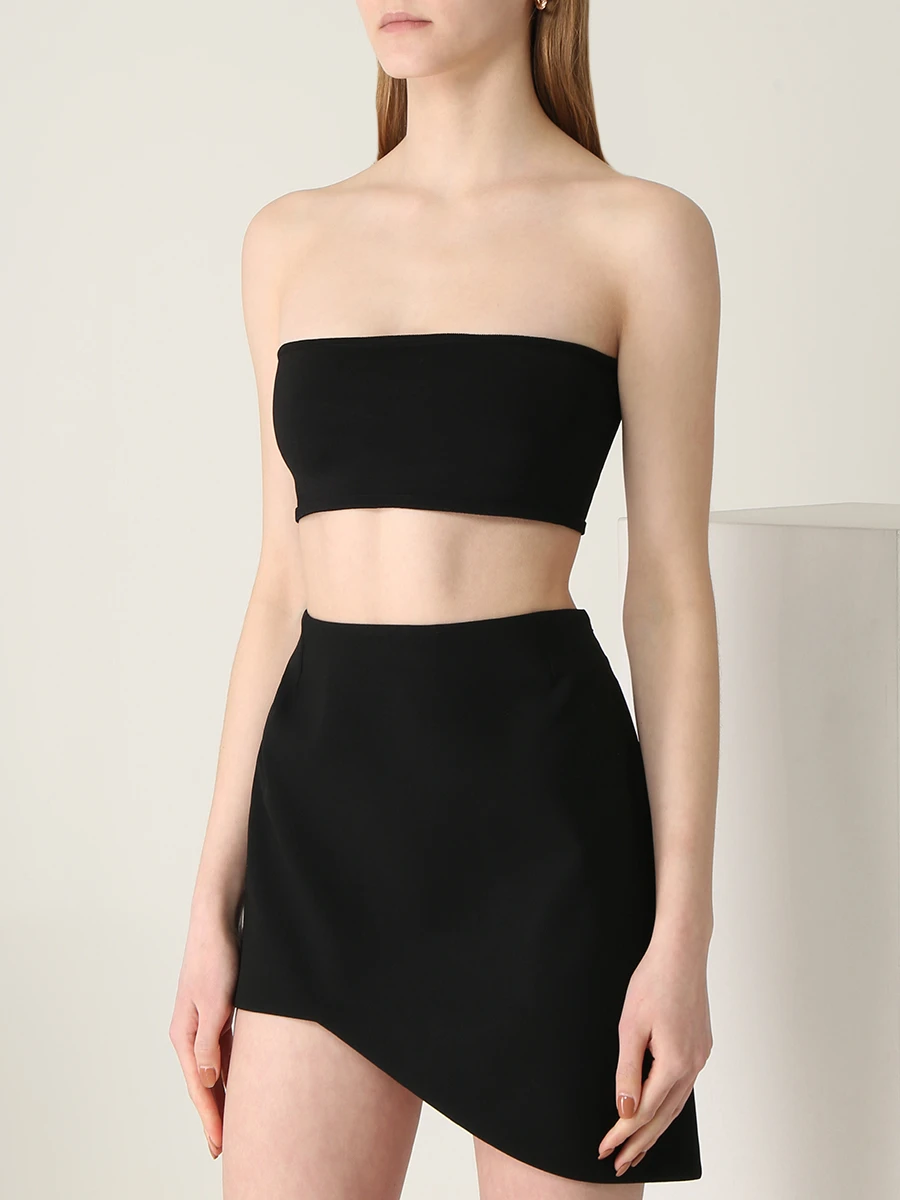 Топ из вискозы BALMAIN XF1CA000KB53/0PA Черный  Фото 4