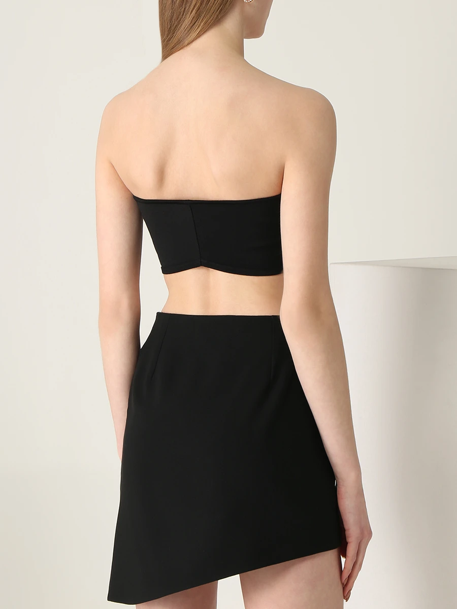 Топ из вискозы BALMAIN XF1CA000KB53/0PA Черный  Фото 3