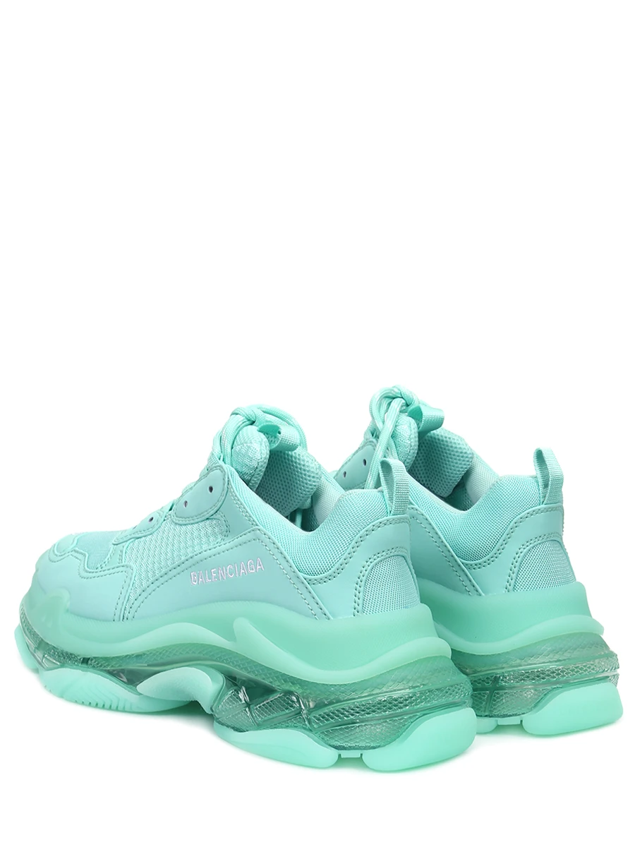 Кроссовки комбинированные Triple S BALENCIAGA 544351-W2GA1-4500 Мятный  Фото 4