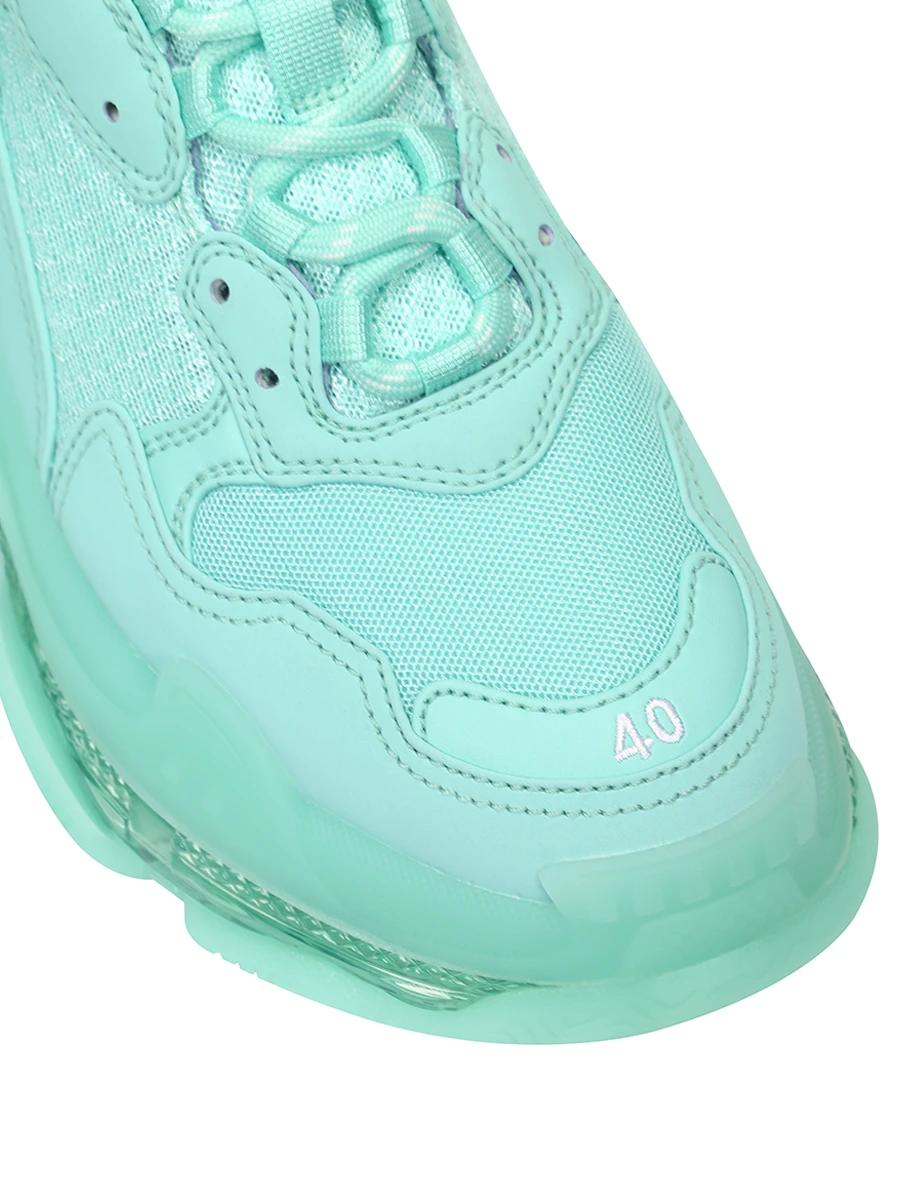 Кроссовки комбинированные Triple S BALENCIAGA 544351-W2GA1-4500 Мятный  Фото 5