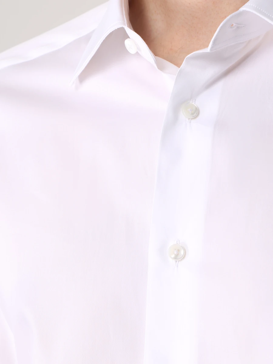 Рубашка Regular Fit хлопковая ERMENEGILDO ZEGNA 301222-9MS0PA, размер 64, цвет белый - фото 5