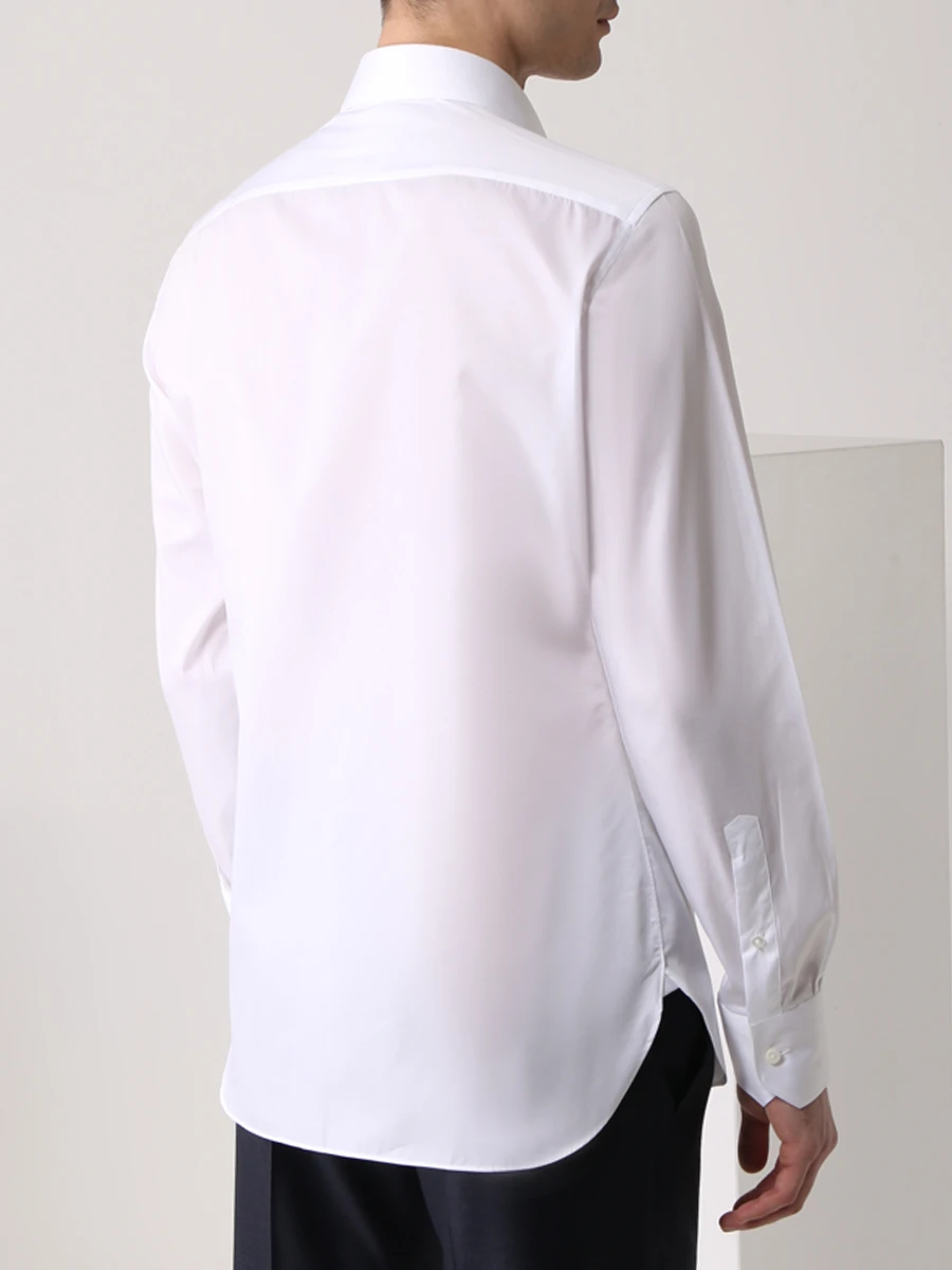 Рубашка Regular Fit хлопковая ERMENEGILDO ZEGNA 301222-9MS0PA, размер 64, цвет белый - фото 3