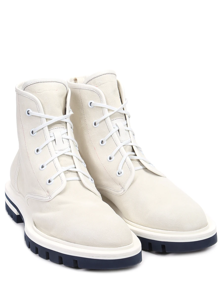 Ботинки замшевые SANTONI WTCU59891ROCTLHOI90 Кремовый  Фото 2