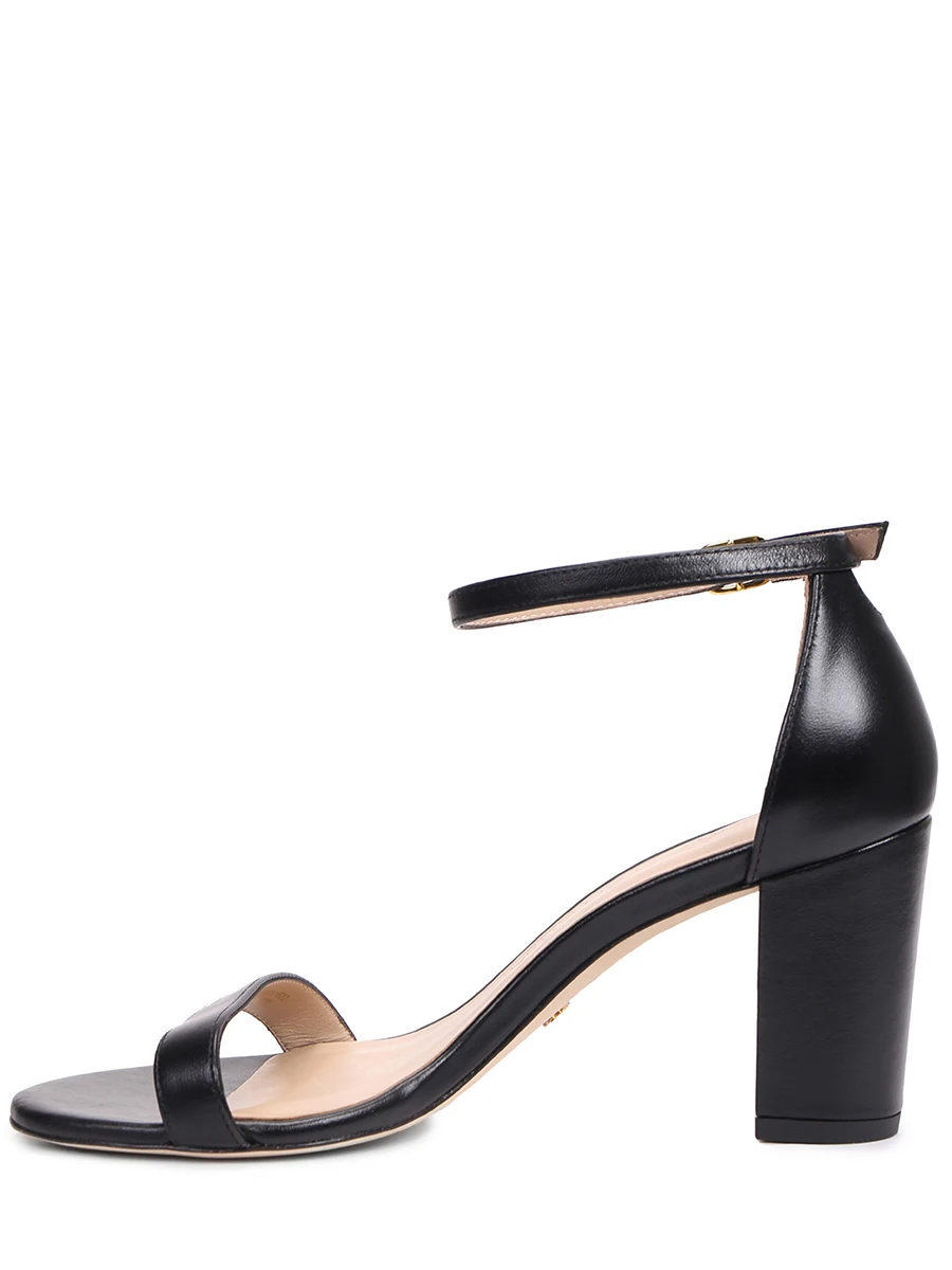 Босоножки кожаные Nearlynude STUART WEITZMAN S5516/ Черный  Фото 3