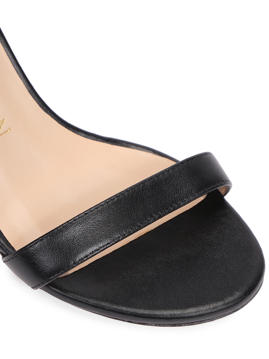 Босоножки кожаные Nearlynude STUART WEITZMAN S5516/ Черный  Фото 5