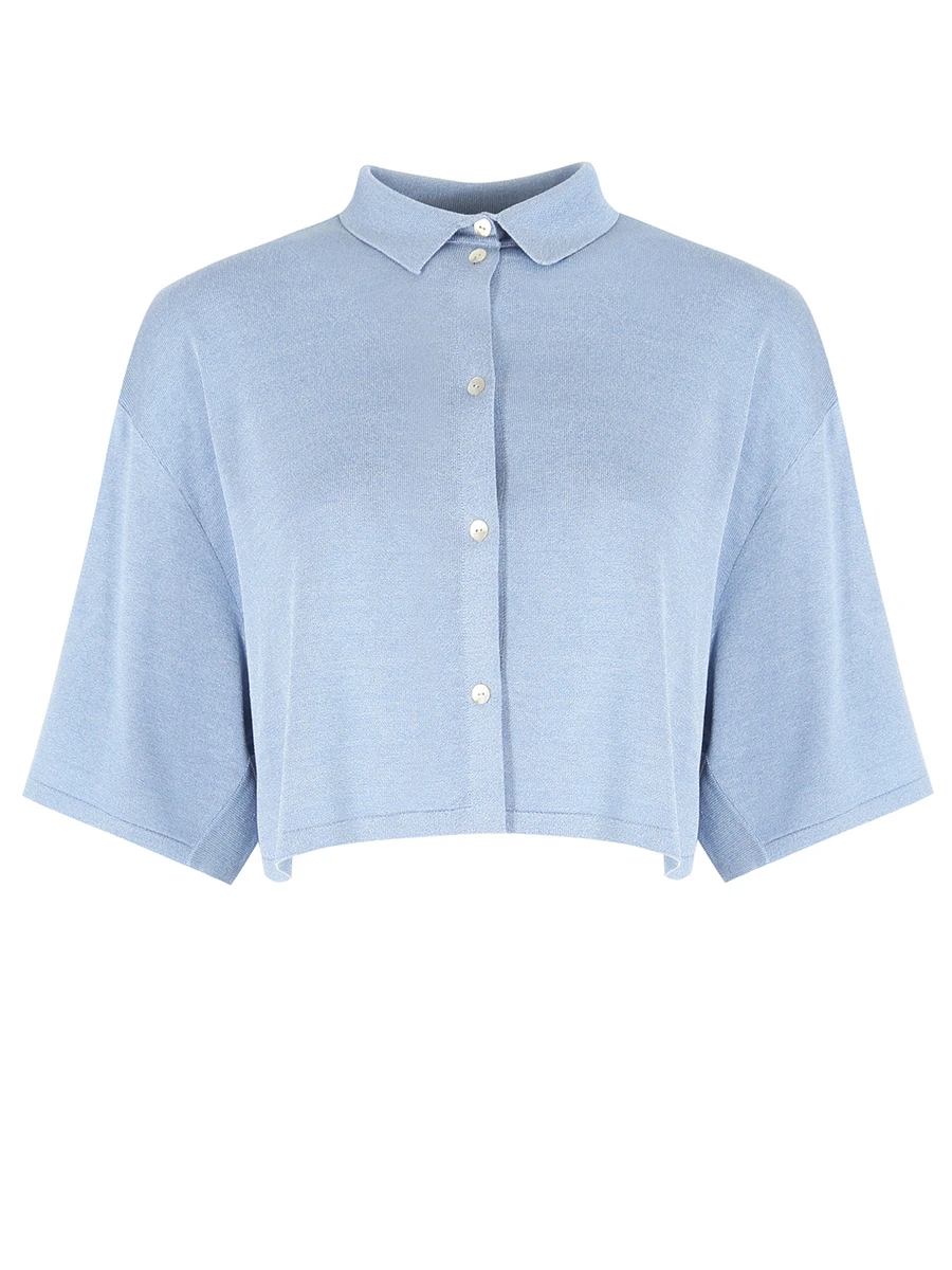Блуза шелковая FREE AGE S22.CR023.6070.400, размер 44, цвет голубой - фото 1